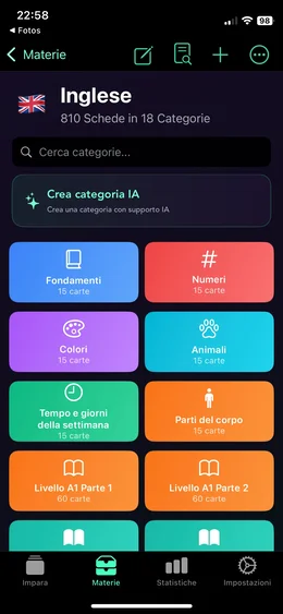 Panoramica dei corsi